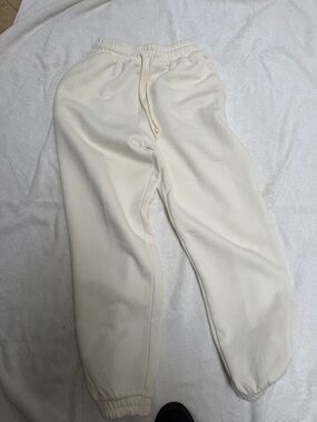Zara Cream Cozy Fleece Sweatpants
